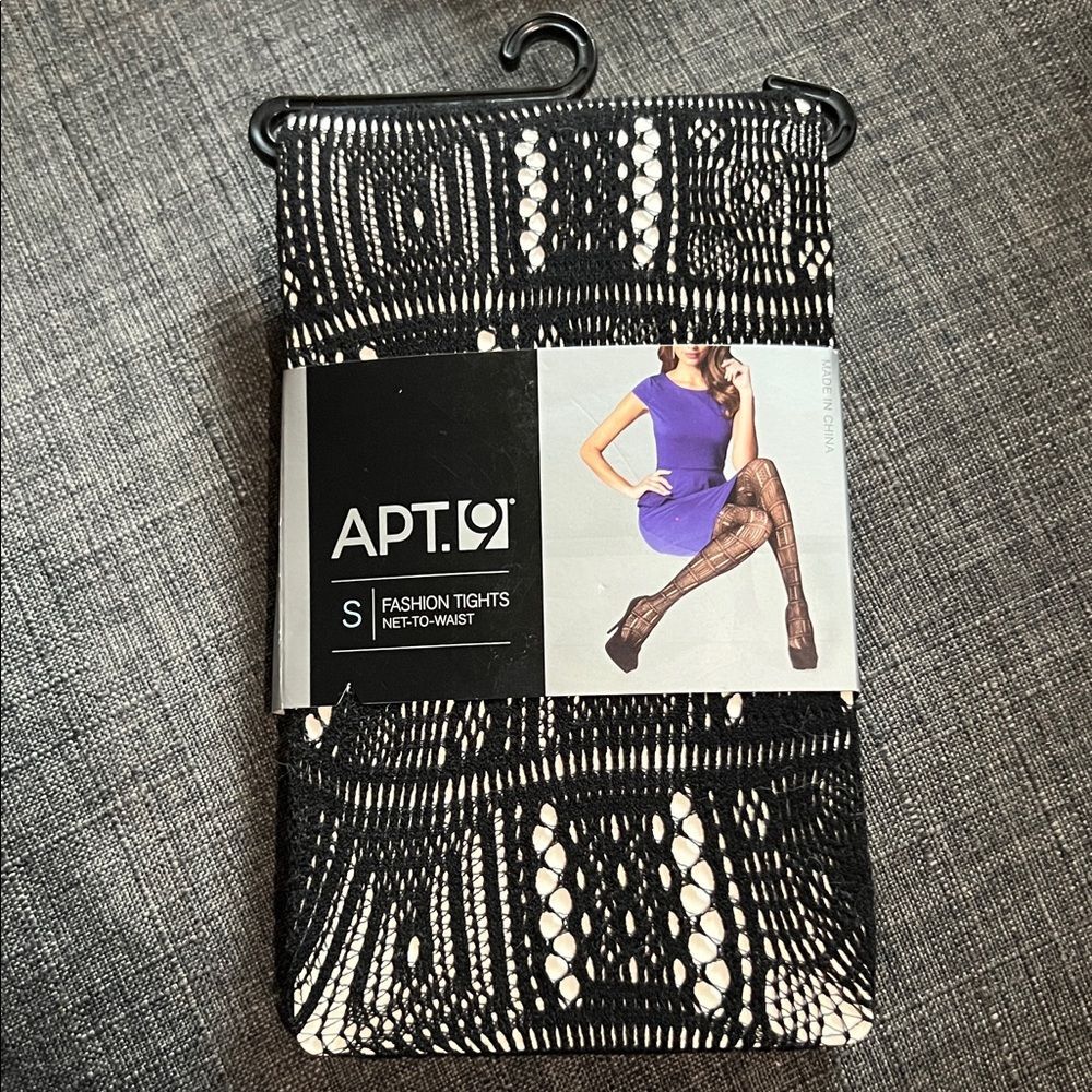 Apt. 9 Women’s Black Net-to-Waist Fashion Tights - New